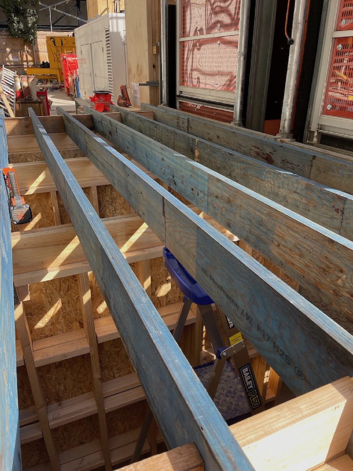 Platform with safety gates and banner rail posts