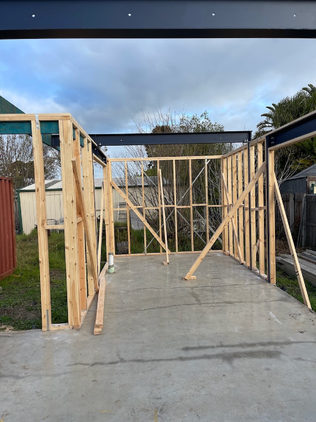 External and internal frames raised