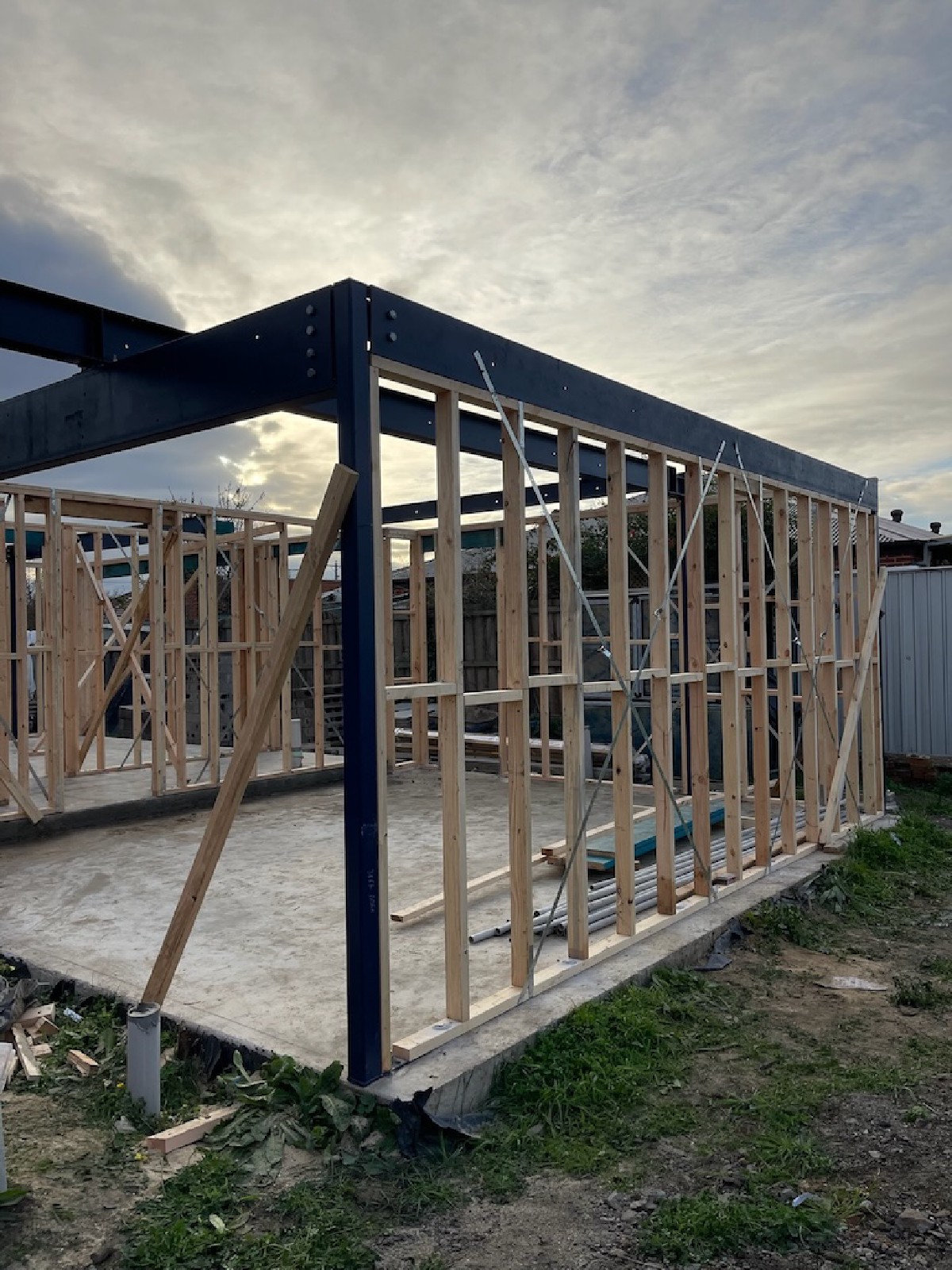 Roof structure installed