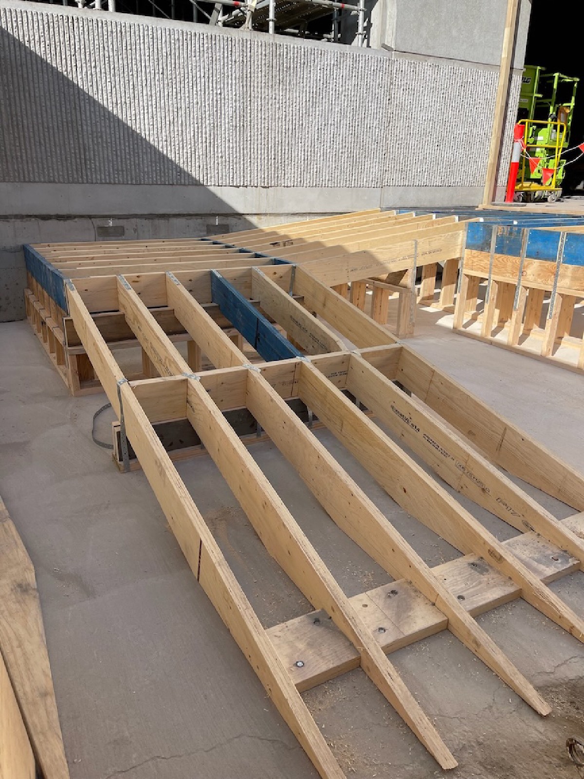 Non slip decking with tactile nosings