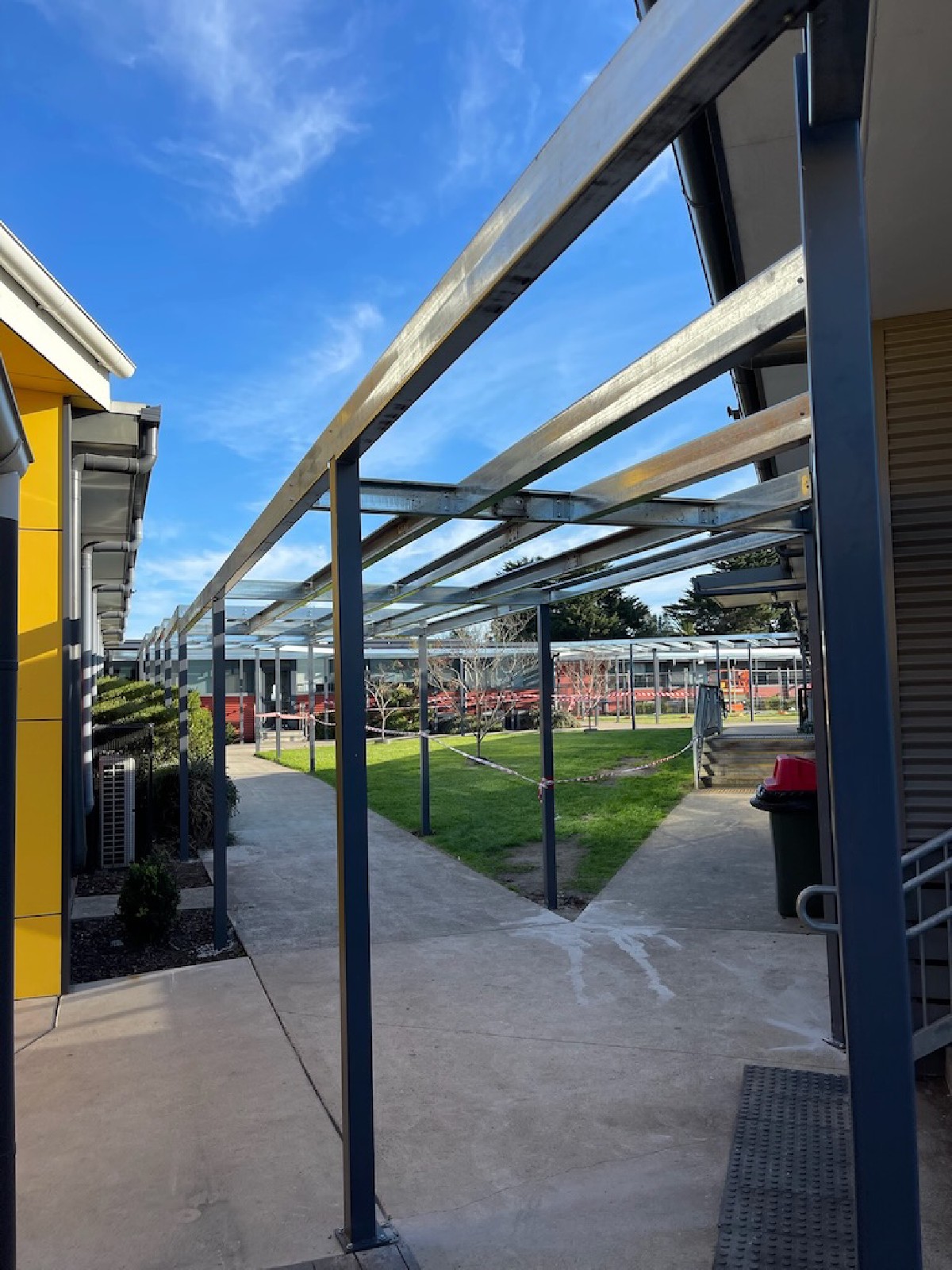 Framing aligned and fixed to structure