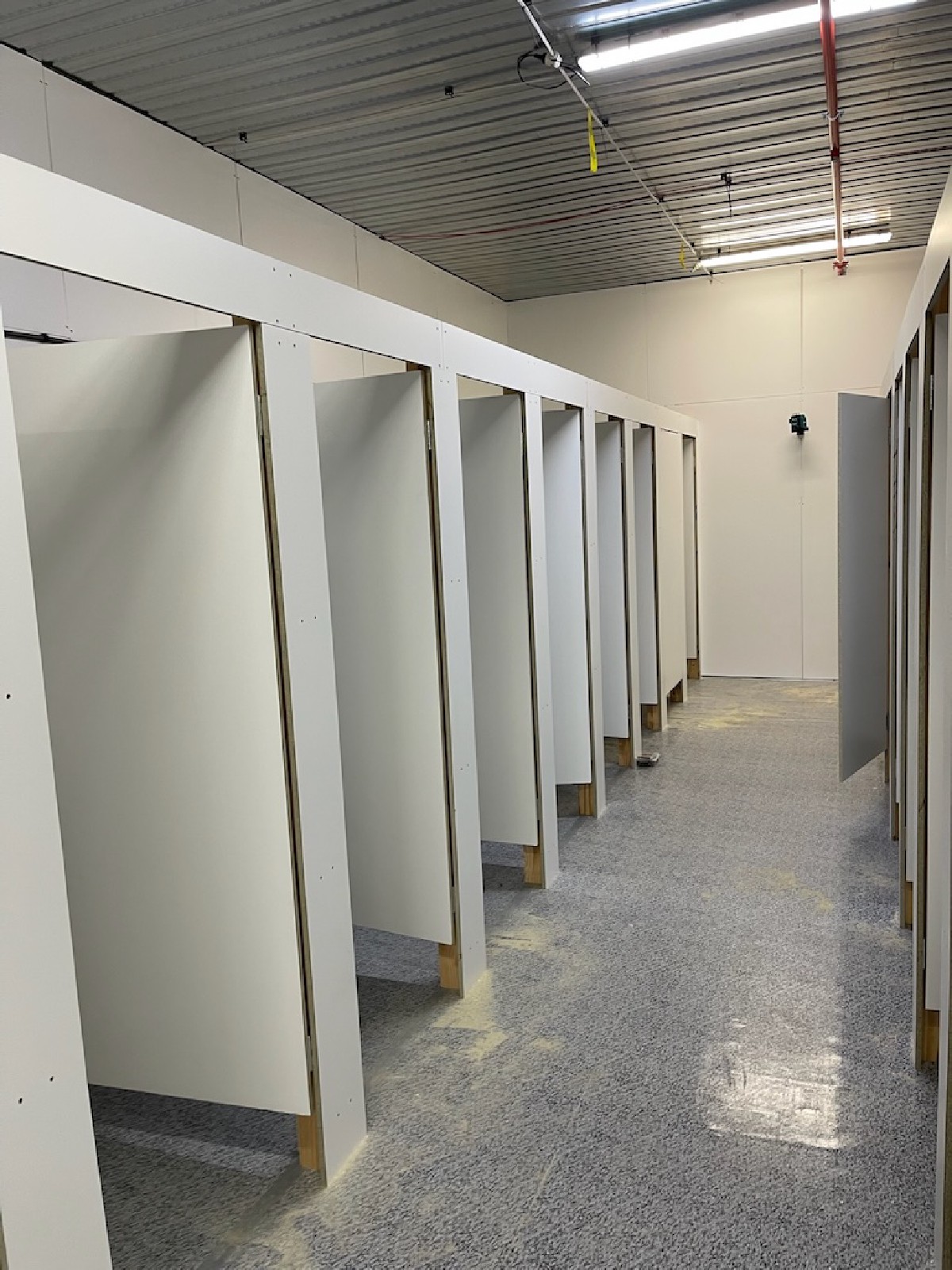 Completed temporary amenities ready for service